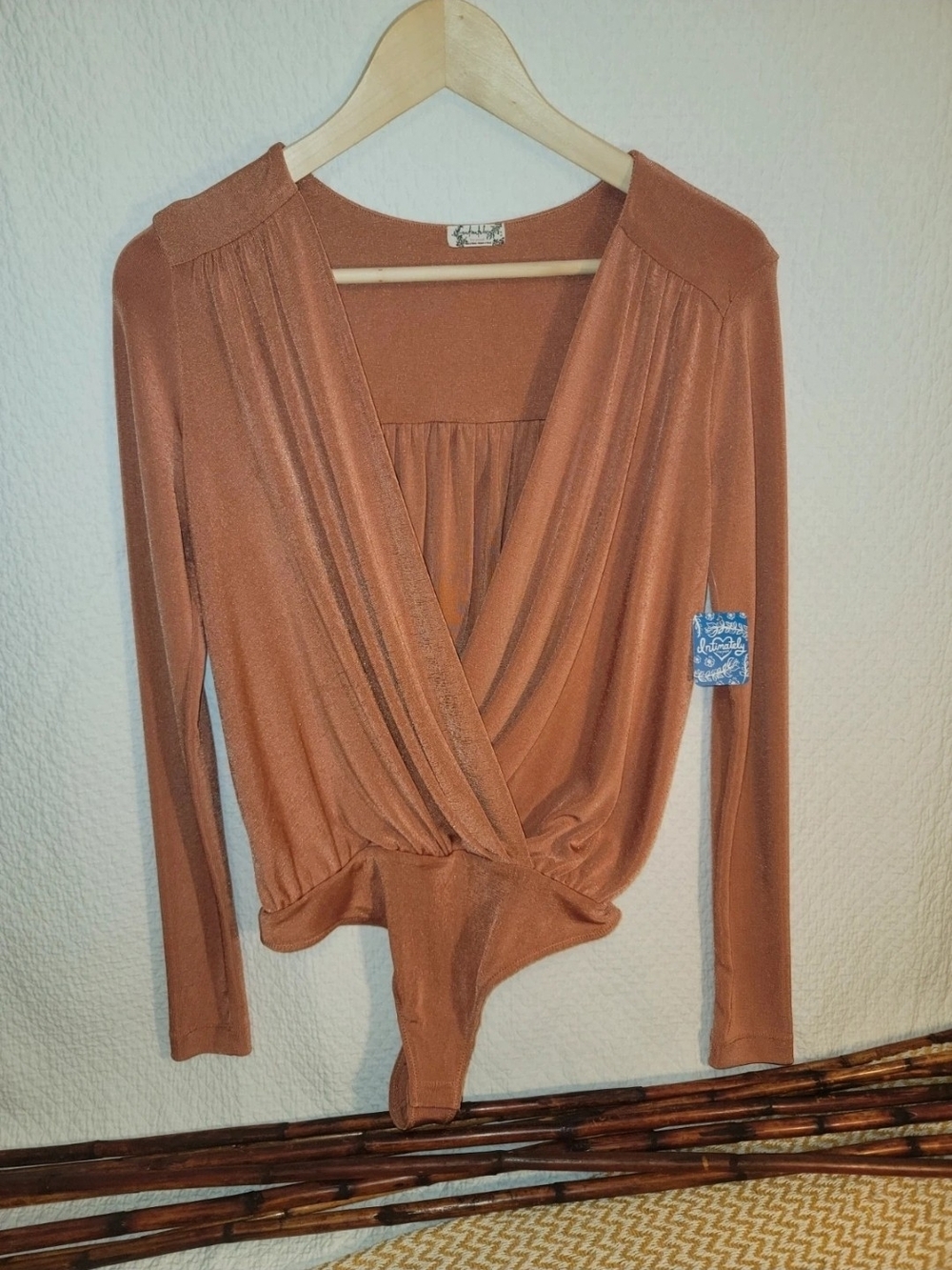 Free People NWT Small Ginger Spice Bodysuit
